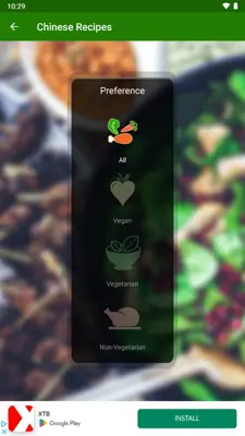 Chinese Recipes android App screenshot 1